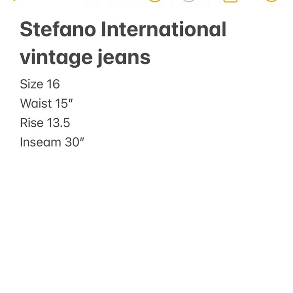 Vintage 80s Stefano International High Rise Denim Jeans Acid Wash size 16 - Picture 5 of 5